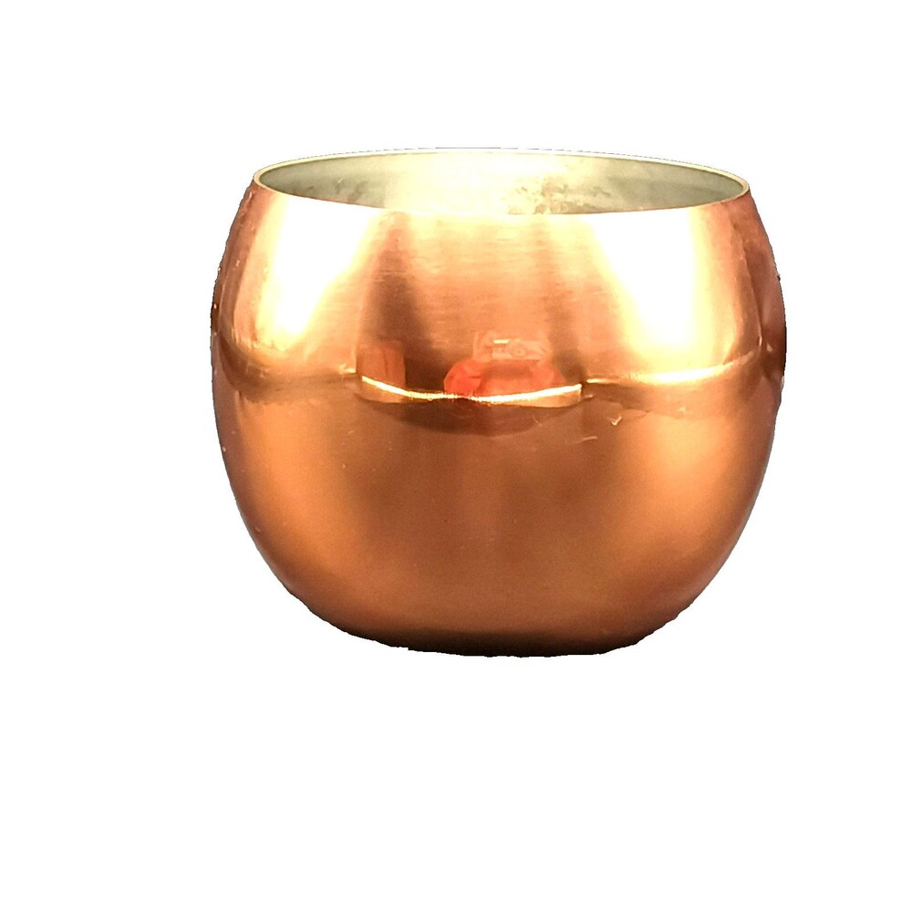 Vintage Coppercraft Guild 3" Round Cup Vase Planter Vessel 1960s 1970s Country